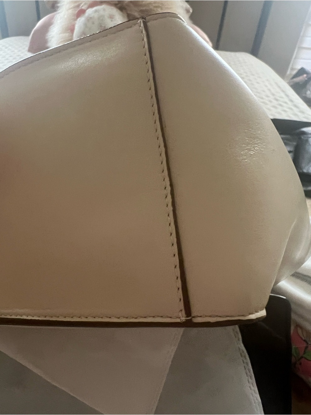 Stella McCartney Cream Small Tote Bag! EUC w/Unbranded Chain Crossbody Strap! - Picture 4 of 5